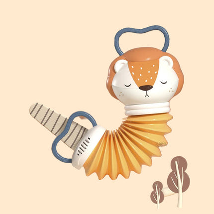 Interaktywna zabawka-akordeon dla niemowląt z grzechotką – kolorowa i edukacyjna dla niemowląt 6