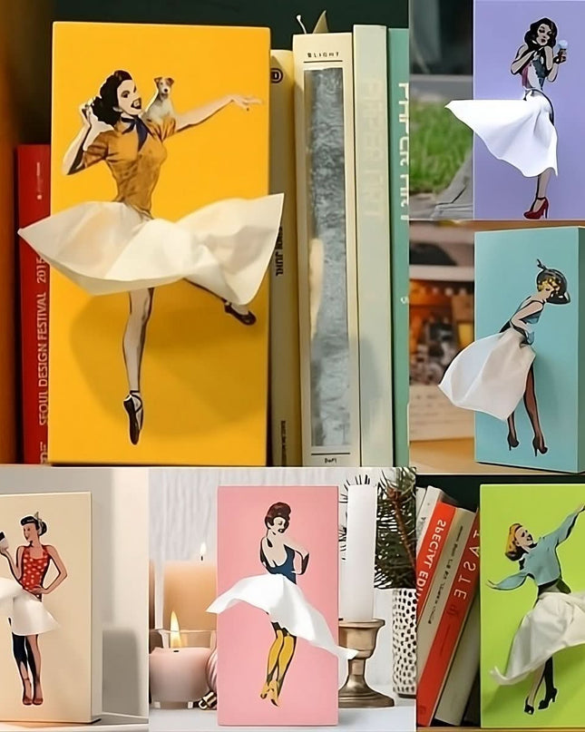 Interaktywne Pudełko na Chusteczki z Radosnym Designem, Lekki Dekoracyjny Dodatek do Wnętrz, 25x13x8 cm 0