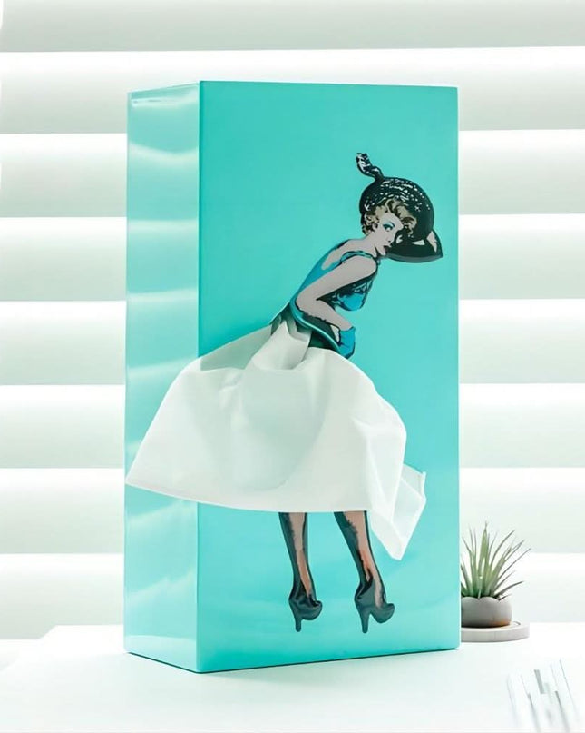 Interaktywne Pudełko na Chusteczki z Radosnym Designem, Lekki Dekoracyjny Dodatek do Wnętrz, 25x13x8 cm 3