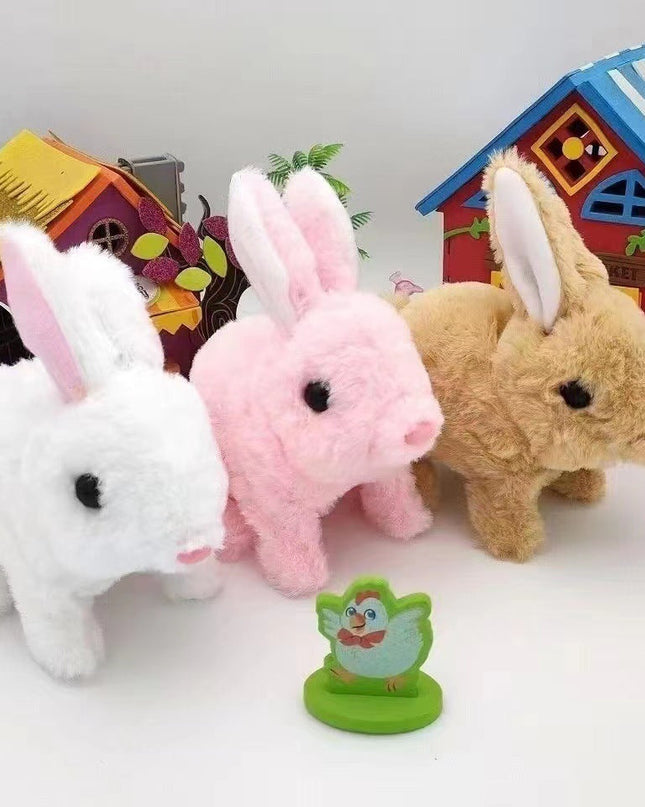 Interaktywny Pluszowy Królik Zabawka Skacząca - Miękka Pluszowa Zabawka Dla Dzieci, Różne Kolory 4