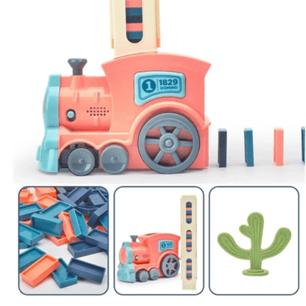 Interaktywny pociąg Domino automatycznie układający klocki dla dodatkowej zabawy 5