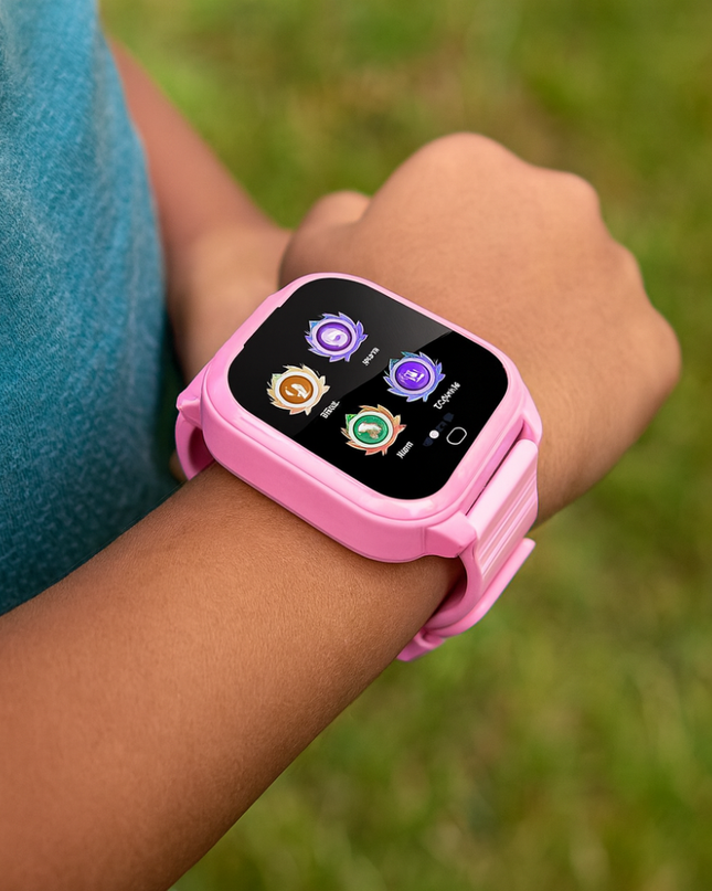 Interaktywny zegarek dla dzieci z monitorem aktywności fizycznej i ekranem dotykowym – wygodny silikonowy pasek i śledzenie aktywności dla dzieci 4