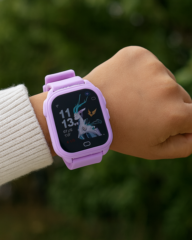 Interaktywny zegarek dla dzieci z monitorem aktywności fizycznej i ekranem dotykowym – wygodny silikonowy pasek i śledzenie aktywności dla dzieci 7