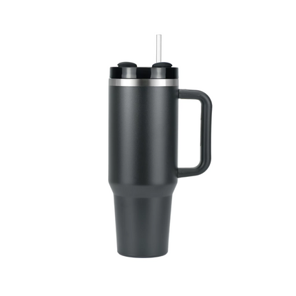 Izolowana Butelka na Wodę Tumbler 1182 ml z Słomką – Idealna do Podróży, Utrzymuje Temperaturę, Pasuje do Uchwytów Samochodowych 0