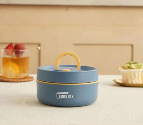 Izolowany lunchbox z torbą transportową i termicznym wnętrzem – 620 ml i 420 ml, szczelny i wytrzymały, ze stali nierdzewnej 0