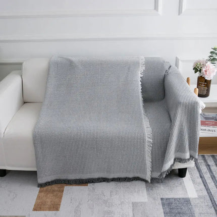 Jednokolorowy Koc z Frędzlami – Ręcznie Wykonany, Luksusowa Mieszanka Bawełny i Poliestru, 90x150 cm 6