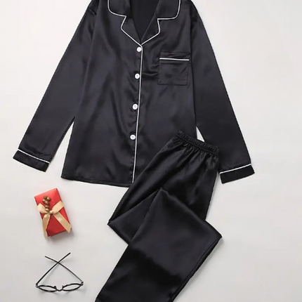 Jedwabny Komplet Bielizny Nocnej Damskiej z Swobodnym Krojem i Eleganckim Designem 4