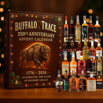Kalendarz Adventowy z Mini Ozdobami Whiskey Bourbon, 24 dni świątecznej dekoracji akrylowej, idealny 0