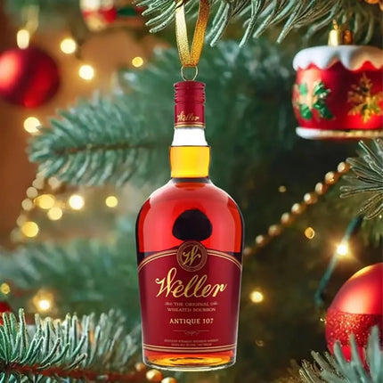 Kalendarz Adventowy z Mini Ozdobami Whiskey Bourbon, 24 dni świątecznej dekoracji akrylowej, idealny 1