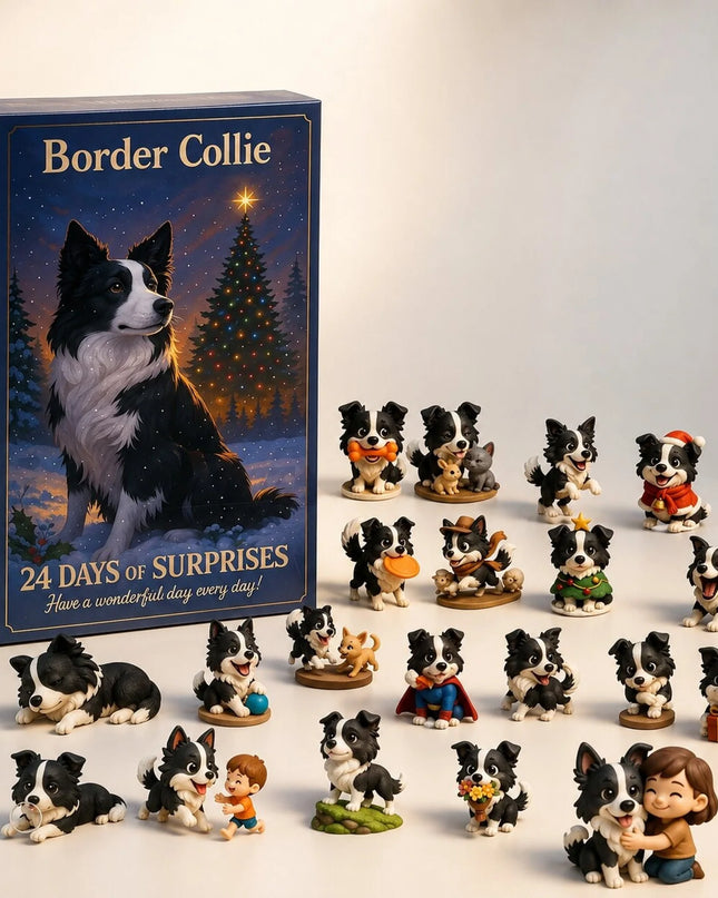 Kalendarz Adwentowy dla Dzieci na 2026 z Figurkami Border Collie, zawierający 24 plastikowe niespod 6