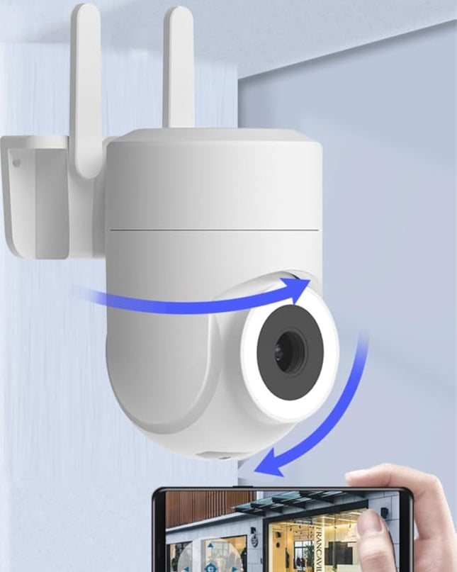 Kamera bezpieczeństwa 2K z funkcją obrotu 355° i detekcją AI – bezprzewodowy monitoring wewnętrzny/zewnętrzny z kolorową wizją nocną 2