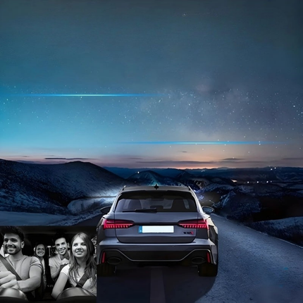 Kamera samochodowa z podwójnym obiektywem 1080p i Wi-Fi – noktowizor, szeroki kąt, wbudowany mikrofon i głośnik 3