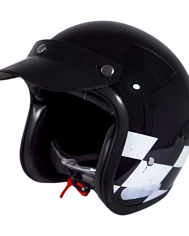 Kask Motocyklowy Połówkowy 3/4 – Stylowa Jazda w Mieście i Poza Nim 4