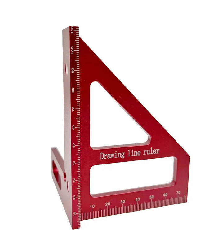 Kątomierz Kwadratowy ze Stopu Aluminium – Precyzyjne Narzędzie do Obróbki Drewna, Kompaktowy Design, Wysoka Precyzja 0