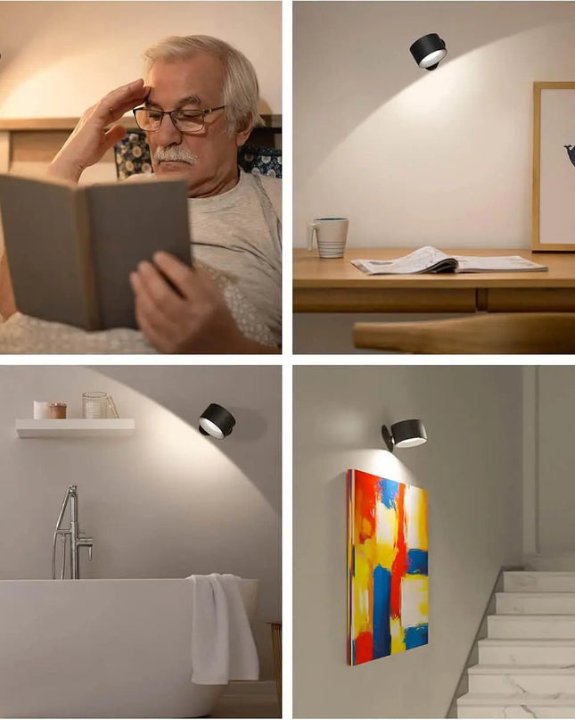 Kinkiet LED Bezprzewodowy z Pilotem – Nowoczesny Kinkiet Ścienny do Sypialni i Salonu, Energooszczędny Design 7