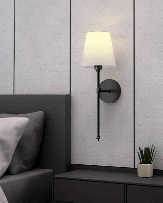 Kinkiet LED bezprzewodowy z pilotem, regulowane oświetlenie w eleganckim designie, 2-c 4