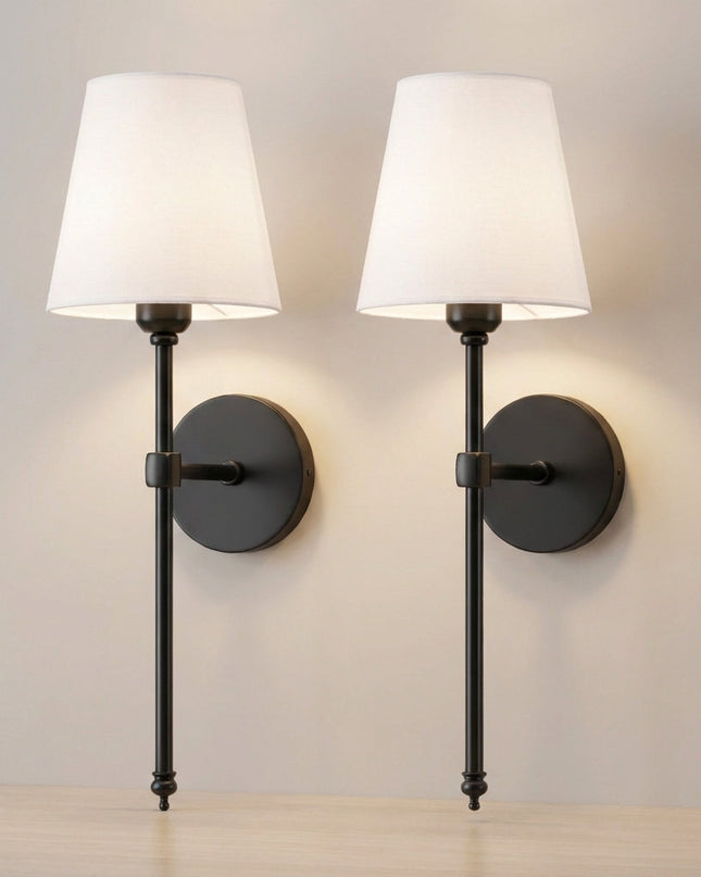Kinkiet LED bezprzewodowy z pilotem, regulowane oświetlenie w eleganckim designie, 2-c 5