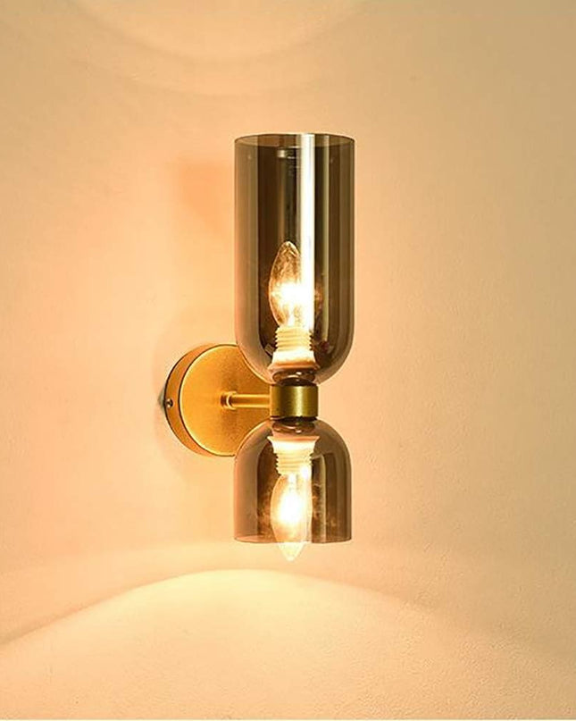 Kinkiet LED Ścienny z Podwójną Głowicą i Szklanym Kloszem – Nowoczesne Kinkiety do Sypialni i Salonu 1