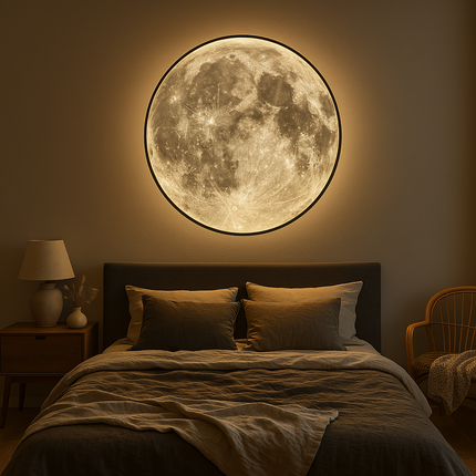 Kinkiet Moon z delikatnym blaskiem LED – nowoczesny kinkiet zewnętrzny z ekologicznego akrylu i żelaza, 40-100 cm 2
