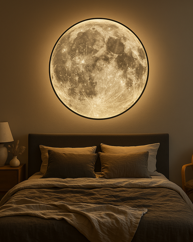 Kinkiet Moon z delikatnym blaskiem LED – nowoczesny kinkiet zewnętrzny z ekologicznego akrylu i żelaza, 40-100 cm 2