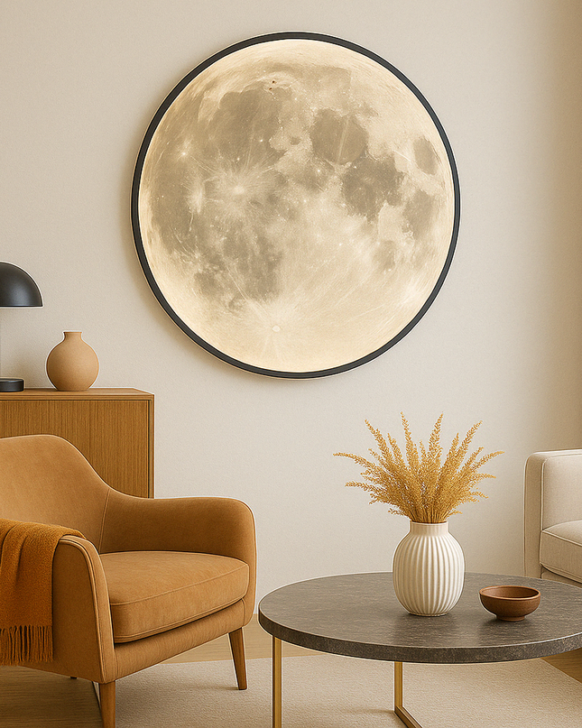Kinkiet Moon z delikatnym blaskiem LED – nowoczesny kinkiet zewnętrzny z ekologicznego akrylu i żelaza, 40-100 cm 4