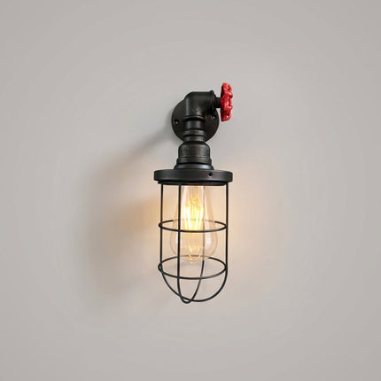Kinkiet ścienny industrialny z drucianą klatką, regulowane oświetlenie LED w nowoczesnym design 4