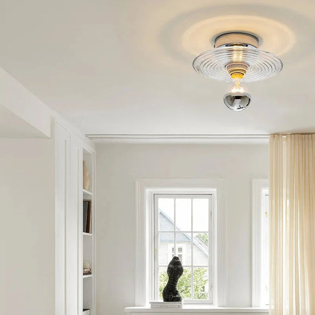 Kinkiet Ścienny LED Vintage z Dmuchanym Szkłem – Eleganckie Oświetlenie do Korytarzy i Salonów 4