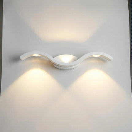Kinkiet ścienny LED z podwójną belką, minimalistyczny design, energooszczędny, cz 2
