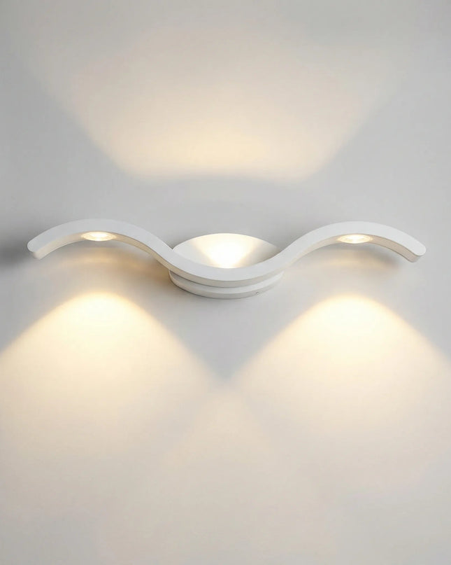 Kinkiet ścienny LED z podwójną belką, minimalistyczny design, energooszczędny, cz 2