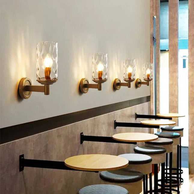 Kinkiet Ścienny Retro Czarny z Szklanym Kloszem – Elegancka Lampa do Wnętrz, Idealna do Salonu i Sypialni 5