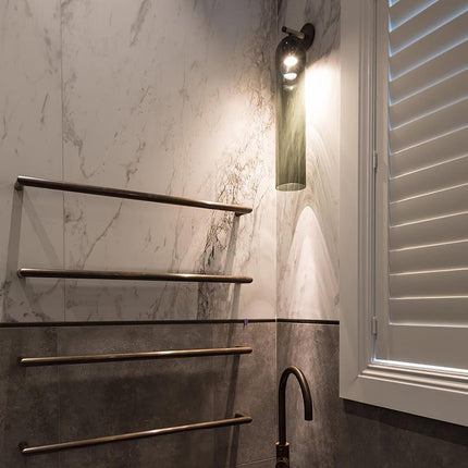 Kinkiet Ścienny ze Szkła Artystycznego, Elegancka Lampa do Wnętrz, Miękkie Światło, Idealny do Salonu i Sypialni, 10 cm x 48 cm 2