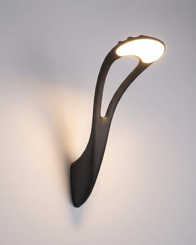 Kinkiet zewnętrzny LED z aluminiową obudową w nowoczesnym czarnym designie, odporny na war 6