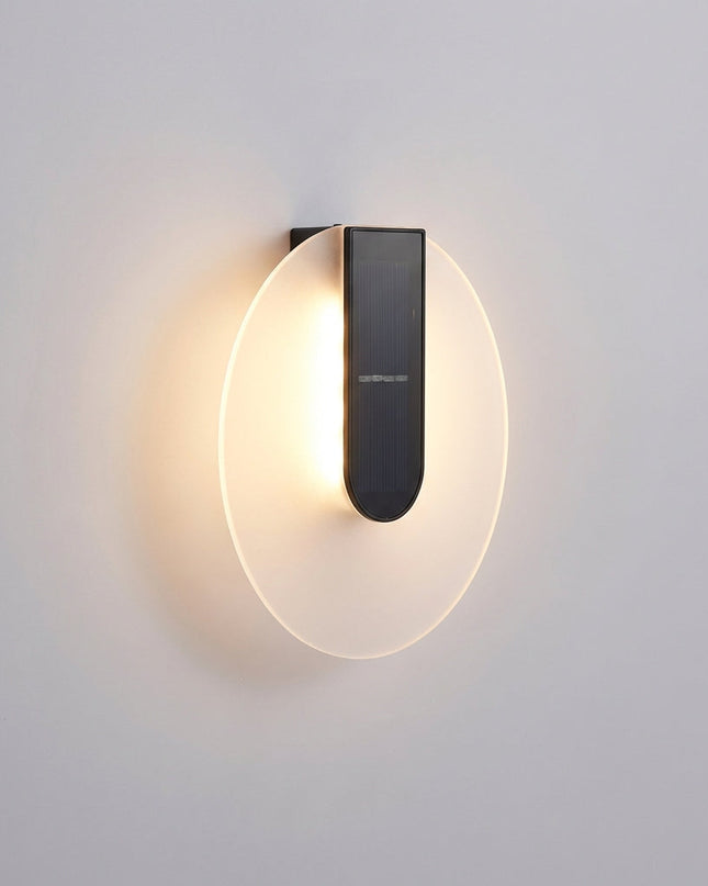 Kinkiet zewnętrzny LED o okrągłym profilu, czarny, nowoczesny design, odporny na 1