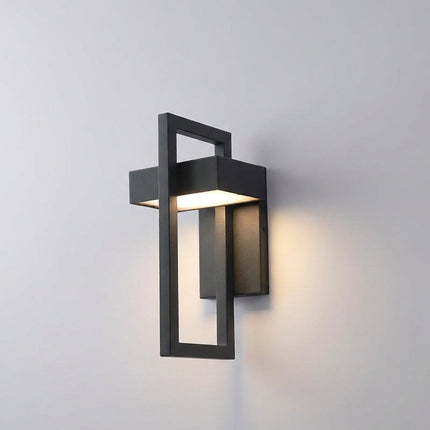 Nowoczesny czarny aluminiowy kinkiet zewnętrzny LED o regulowanej temperaturze barwowej IP65, idealny 4