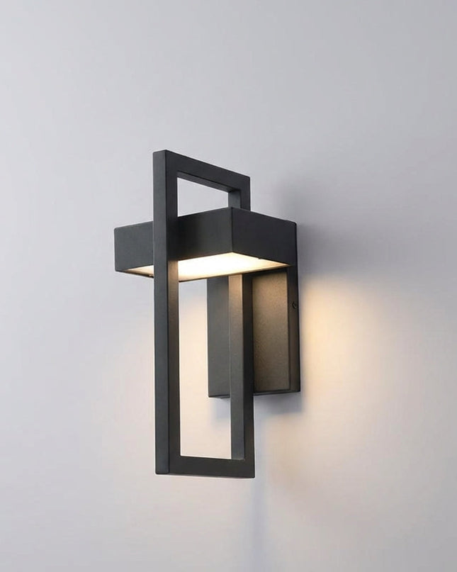 Nowoczesny czarny aluminiowy kinkiet zewnętrzny LED o regulowanej temperaturze barwowej IP65, idealny 4