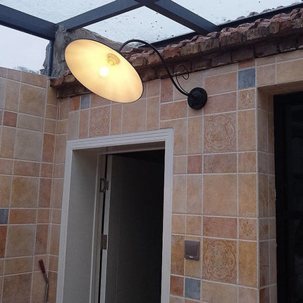 Kinkiet Zewnętrzny Wodoodporny IP65 w Stylu Vintage, Metalowy Czarny i Antyczne Srebro, Oświetlenie do Tarasu i Dziedzińca 4