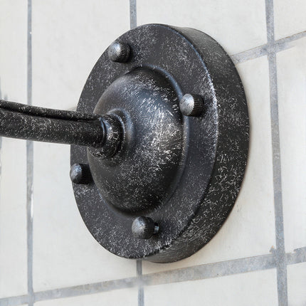 Kinkiet Zewnętrzny Wodoodporny IP65 w Stylu Vintage, Metalowy Czarny i Antyczne Srebro, Oświetlenie do Tarasu i Dziedzińca 6