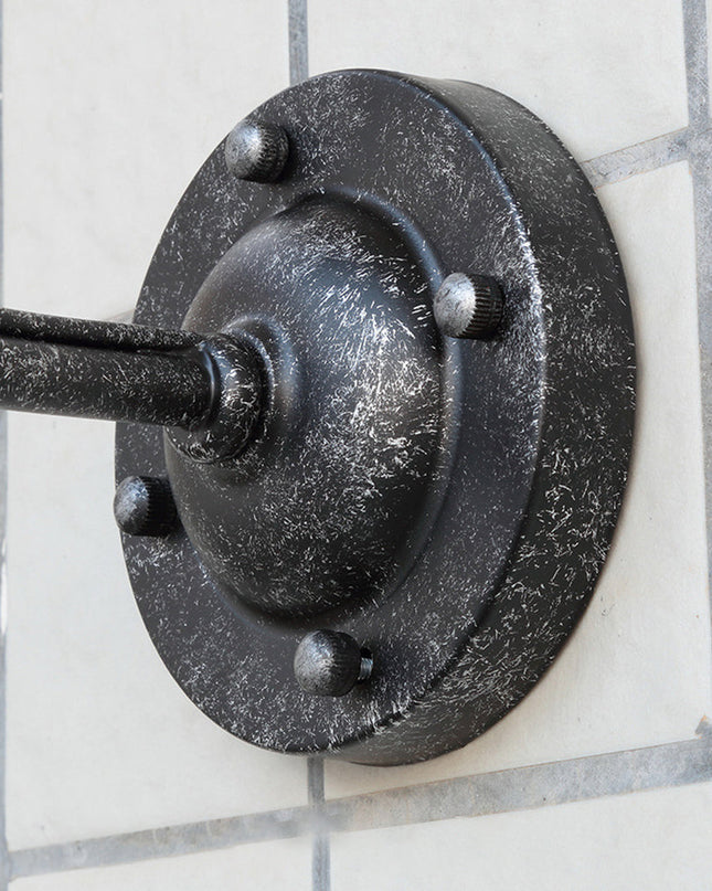 Kinkiet Zewnętrzny Wodoodporny IP65 w Stylu Vintage, Metalowy Czarny i Antyczne Srebro, Oświetlenie do Tarasu i Dziedzińca 6