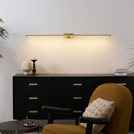 Kinkiet łazienkowy z diodami LED do montażu nad lustrem – minimalistyczny design z aluminium – ciepłe białe światło 4