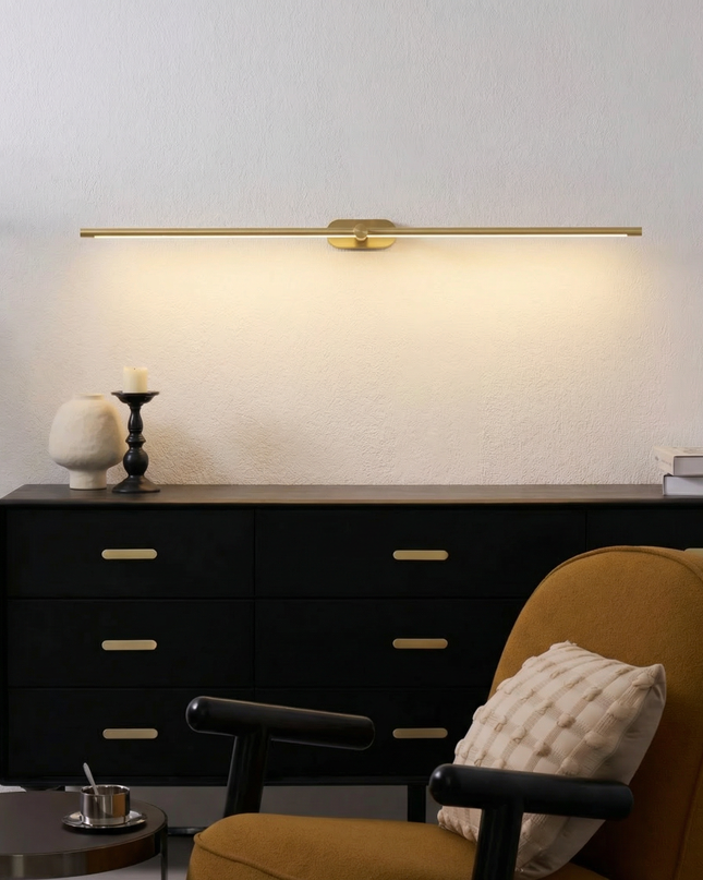 Kinkiet łazienkowy z diodami LED do montażu nad lustrem – minimalistyczny design z aluminium – ciepłe białe światło 4