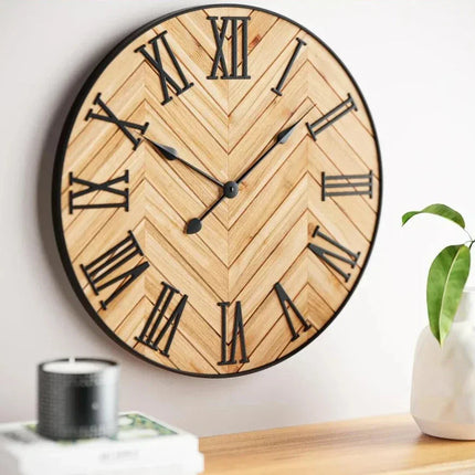 Klasyczny Zegar Ścienny z Rzymskimi Liczbami 1