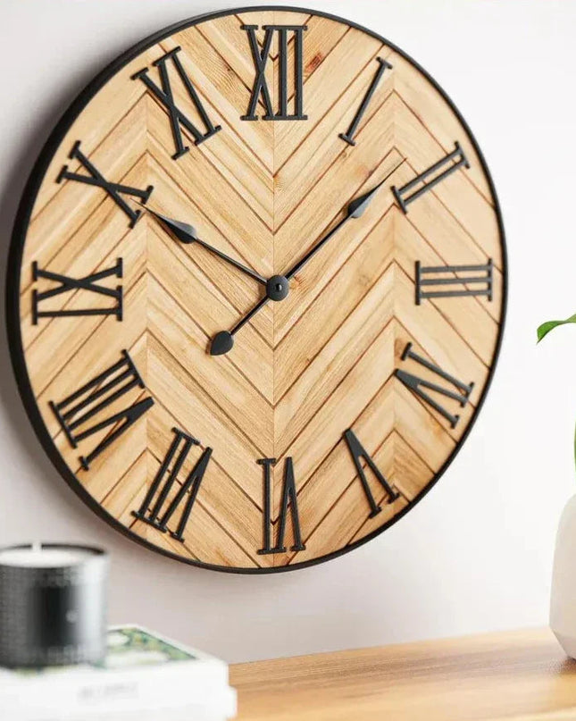 Klasyczny Zegar Ścienny z Rzymskimi Liczbami 1