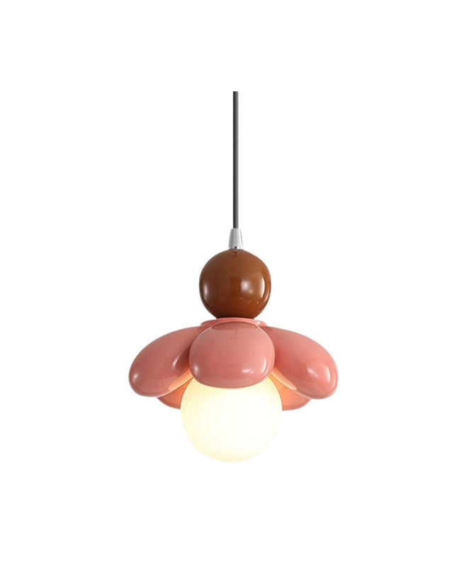 Kolorowa Lampa Wisząca w Kształcie Kwiatu – Stylowe Oświetlenie do Salonu i Sypialni z Żywicy, Opcje Kolorów 1