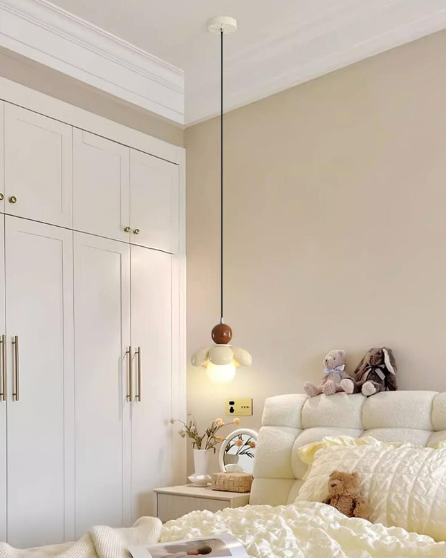 Kolorowa Lampa Wisząca w Kształcie Kwiatu – Stylowe Oświetlenie do Salonu i Sypialni z Żywicy, Opcje Kolorów 7