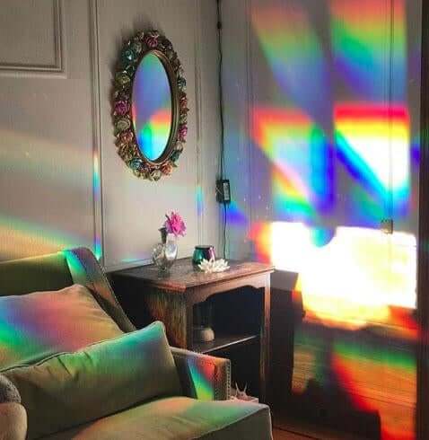 Kolorowa folia na okno z trójwymiarową tęczą 6