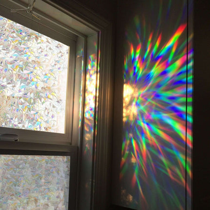 Kolorowa folia na okno z trójwymiarową tęczą 7