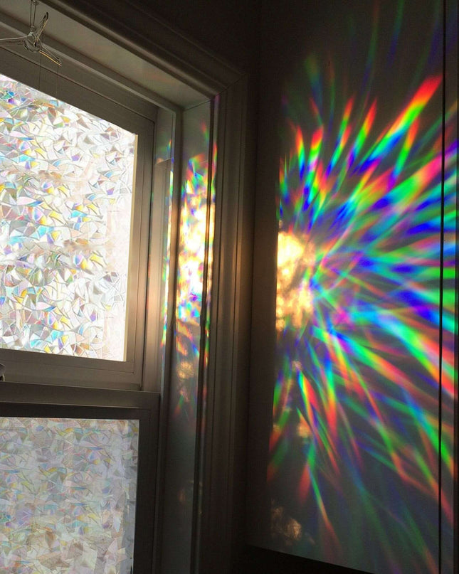Kolorowa folia na okno z trójwymiarową tęczą 7