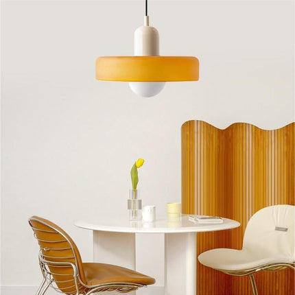 Kolorowa szklana lampa wisząca w stylu Bauhaus – nowoczesna lampa wisząca do użytku wewnątrz pomieszczeń 4