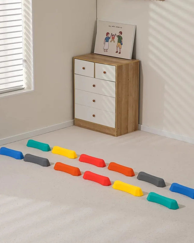 Kolorowe kamienie do balansowania dla zabawy i edukacji ruchowej 2