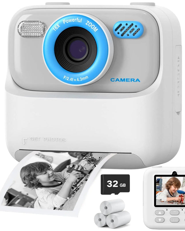 Kolorowy aparat dla dzieci z funkcją selfie HD i pamięcią 32 GB – natychmiastowe drukowanie i kreatywne funkcje dla dzieci 2